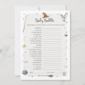 Wizard Baby Shower Baby Babble Word Scramble Game Einladung (Vorderseite)