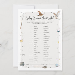 Wizard Baby Shower Baby Rund um das World Game Einladung