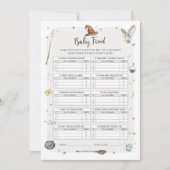 Wizard Baby Shower Baby Trivia Game Einladung (Vorderseite)