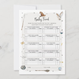 Wizard Baby Shower Baby Trivia Game Einladung