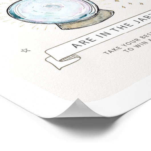 Wizard Baby Shower Wie viele Socken sind im Jar Poster (Ecke)