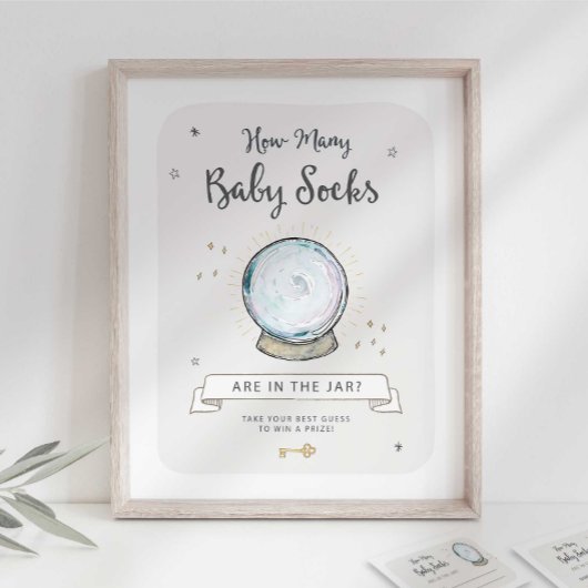 Wizard Baby Shower Wie viele Socken sind im Jar Poster