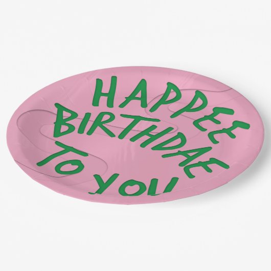 Wizard Birthdae/Birthday Cake Pappteller (Schrägansicht)