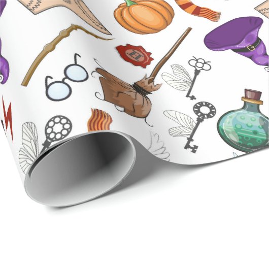 Wizard Birthday Party Geschenkpapier (Rolleneckpunkt)