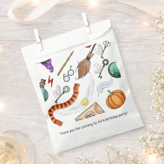 Wizard Birthday Party Geschenktütchen (Ausgeschnitten)