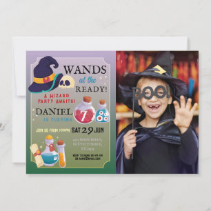 Wizard Birthday Party Wands bei Ready Boys Einladung