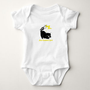Wizard black cat - Abra Kadabra Zauberspruch Baby Strampler