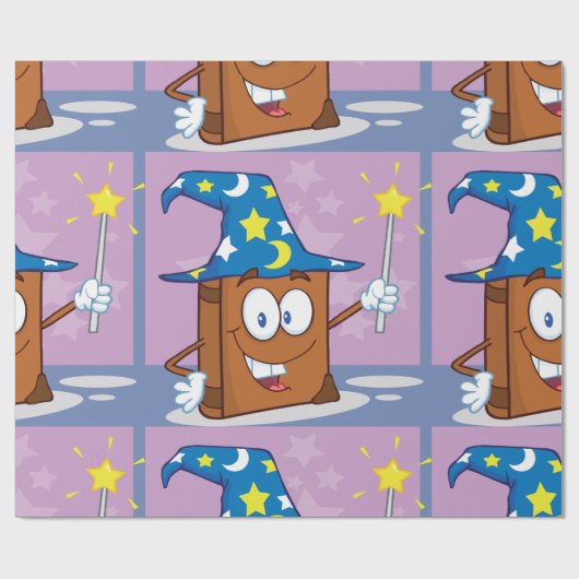 Wizard Book Wrapper Geschenkpapier (Flach)