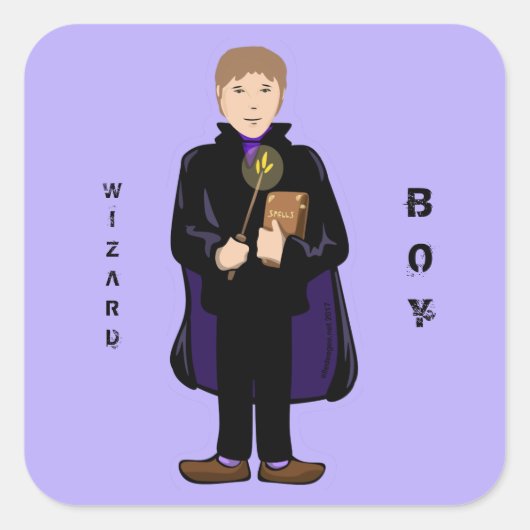 Wizard Boy Sticker (Vorderseite)