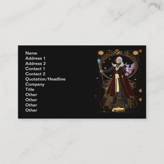 Wizard Card Business Card Visitenkarte (Vorderseite)