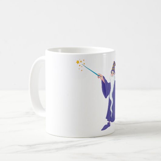 Wizard Casting a Zauber Magic Coffee Tasse (Vorderseite Links)