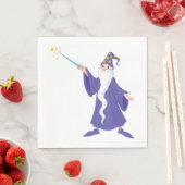 Wizard Casting a Zaubersprüche Napkins Serviette (Beispiel)