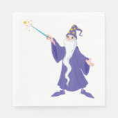 Wizard Casting a Zaubersprüche Napkins Serviette (Vorderseite)