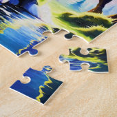 Wizard Cat in Mondlicht Puzzle (Seite)