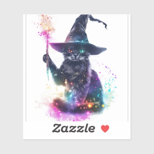 Wizard Cat Magic Aufkleber (Blatt)