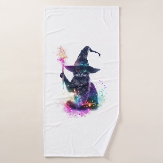 Wizard Cat Magic Badehandtuch (Badehandtuch)
