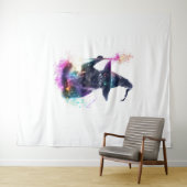 Wizard Cat Magic Wandteppich (Beispiel (Horizontal))