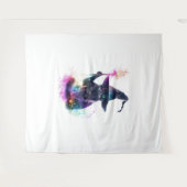 Wizard Cat Magic Wandteppich (Vorderseite (Horizontal))
