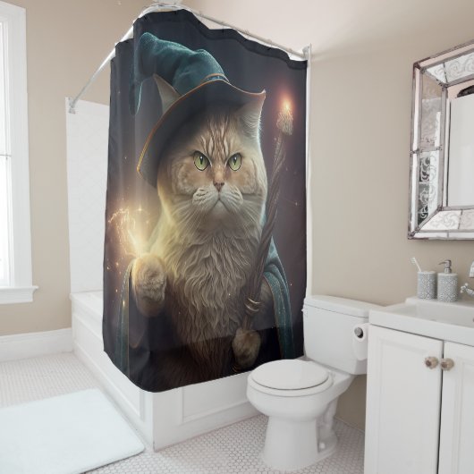 Wizard Cat Shower Vorhang (Beispiel)