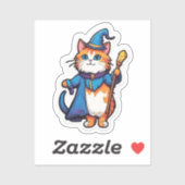 Wizard Cat Sticker (Blatt)