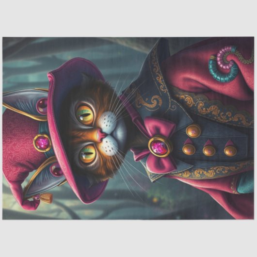 Wizard Cat Tissue Paper Seidenpapier (Vorderseite)