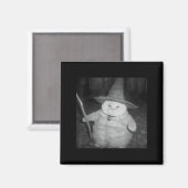 Wizard Cat Weird Funny Halloween Cat Meme Magnet (Vorderseite/Rückseite)