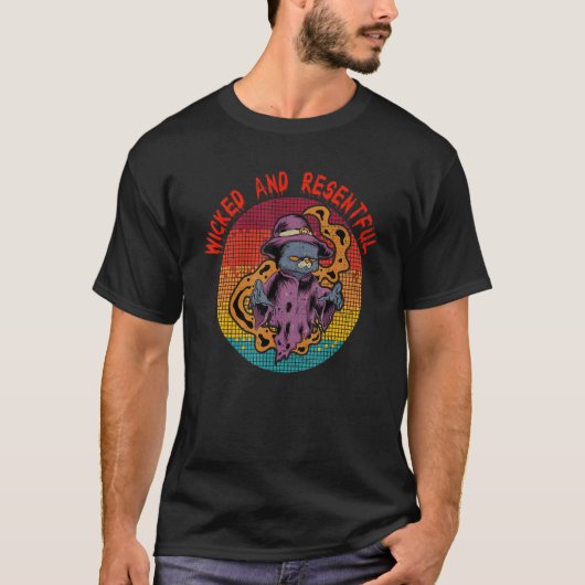 Wizard cat witch T-Shirt (Vorderseite)