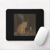 Wizard Cigarette Kitten Funny Smoking Cat Meme Bra Mousepad (Mit Mouse)