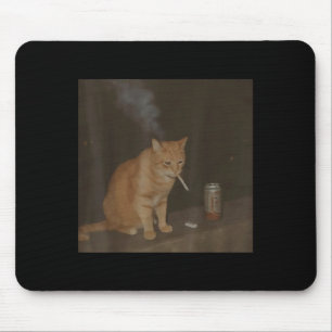 Wizard Cigarette Kitten Funny Smoking Cat Meme Bra Mousepad