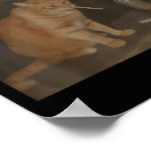 Wizard Cigarette Kitten Funny Smoking Cat Meme Bra Poster (Ecke)