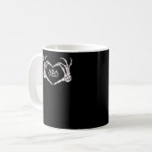 Wizard Classic - Skeleton Hands Herz Kaffeetasse (Vorderseite Links)