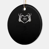 Wizard Classic - Skeleton Hands Herz Keramik Ornament (Links)