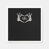 Wizard Classic - Skeleton Hands Herz Serviette (Vorderseite)