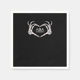 Wizard Classic - Skeleton Hands Herz Serviette