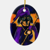 WIZARD-DACKEL KERAMIK ORNAMENT (Vorne)