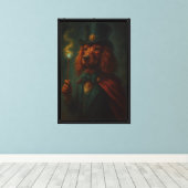 Wizard Dog in Hat Leinwand Art Print (Insitu (Holzboden))