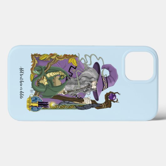Wizard Dragon Fantasy Lila Case-Mate iPhone Hülle (Rückseite (Horizontal))