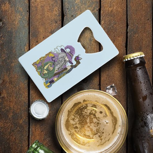 Wizard Dragon Fantasy Lila Geldbeutel Flaschenöffner