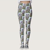 Wizard Dragon Fantasy Lila Leggings (Vorderseite)