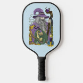 Wizard Dragon Fantasy Lila Pickleball Schläger (Vorderseite)