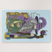 Wizard Dragon Fantasy Lila Puzzle (Horizontal)