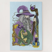 Wizard Dragon Fantasy Lila Puzzle (Vertikal)