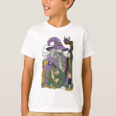 Wizard Dragon Fantasy Lila T-Shirt (Vorderseite)