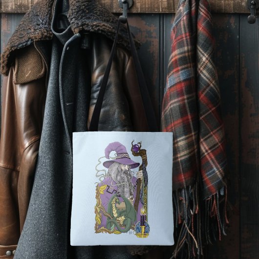 Wizard Dragon Fantasy Lila Tasche