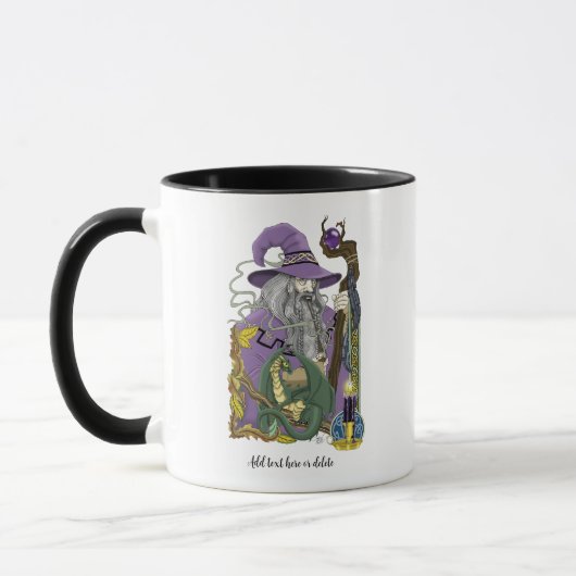 Wizard Dragon Fantasy Lila Tasse (Links)