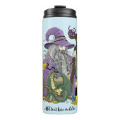 Wizard Dragon Fantasy Lila Thermosbecher (Vorderseite)