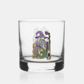 Wizard Dragon Fantasy Lila Whiskyglas (Rückseite)