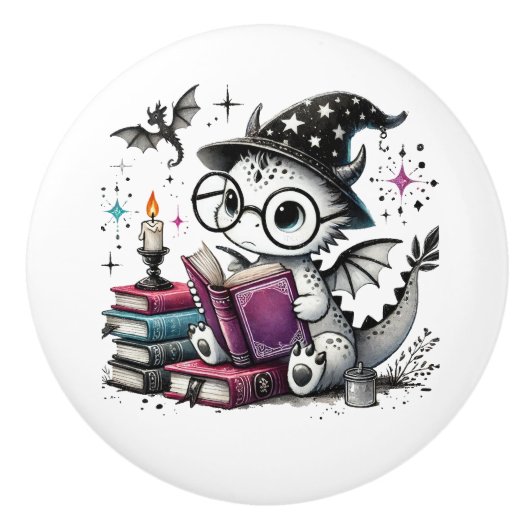 Wizard Dragon Keramikknauf (Vorderseite)