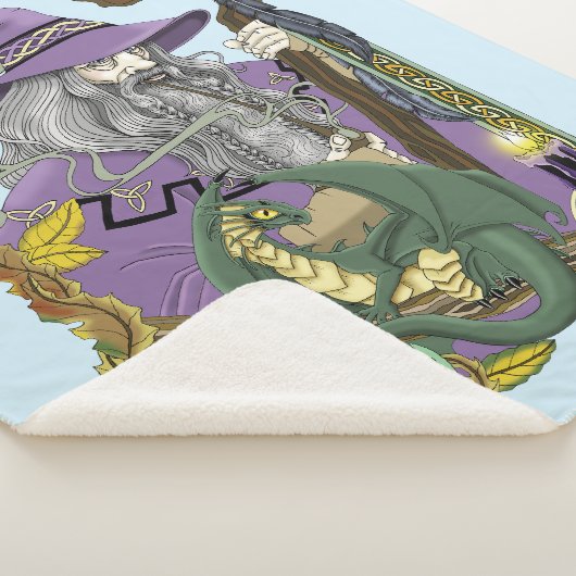 Wizard Dragon Lila Fantasy Sherpadecke (3/4)