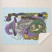 Wizard Dragon Lila Fantasy Sherpadecke (Vorderseite (Horizontal))